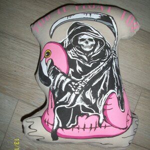 13"  Flamingo Floaty Reaper Shaped Pillow-Unique!